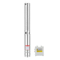 QQPump 4 Inch 3 Hp Bldc Agriculture Irrigation Single Phase Submersible Deepwell Water Pump