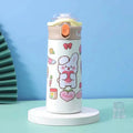 Wholesale 500ml Stainless Steel Children Cute Cartoon Vacuum Flasks Kids Tumbler Thermos Mug Thermal Water Bottle With Straw