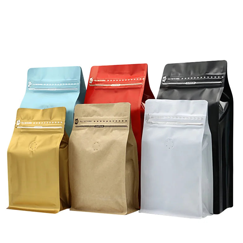 YunFeng Flat Bottom  Plastic Aluminum Foil Coffee Bags