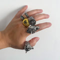 Explosive Retro Wolf Totem Thai Silver Ring Nordic Mythology Viking Warrior Wolf Head Men's Ring