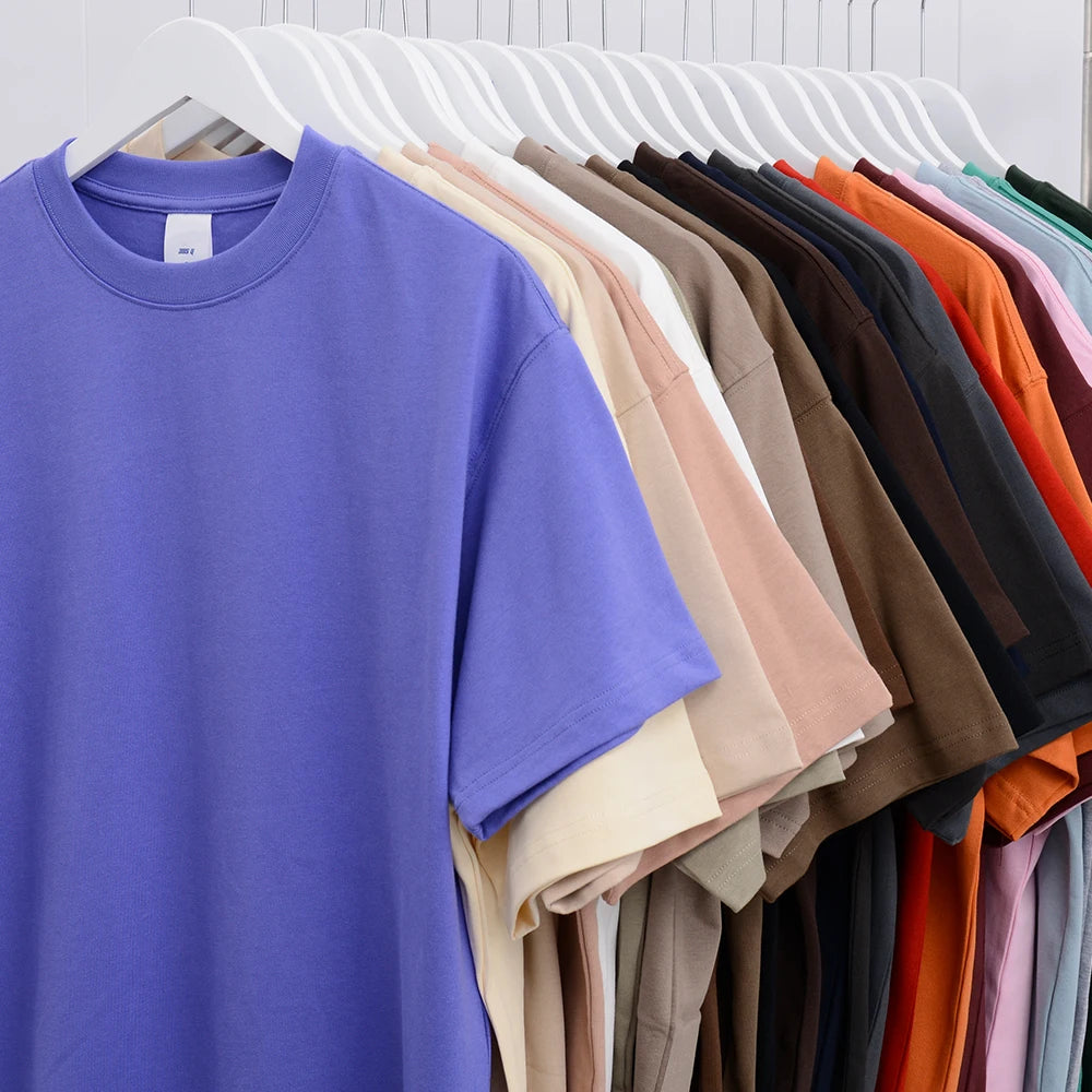 Xinglan High Quality Fashion Custom t Shirt Drop Shoulder High Street Heavy 305g 100% Cotton Men Oversized Tshirt Unisex