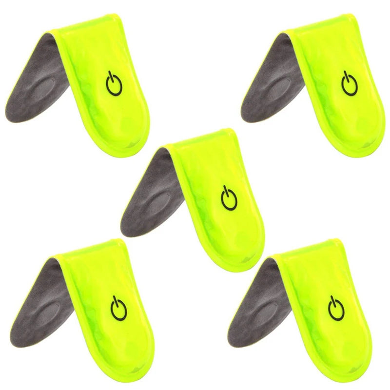 LED Party Reflective Light Outdoor Sport Safety Magnetic Clip on Strobe Running Walking Bike Cycling Reflector Warning Clip Gift
