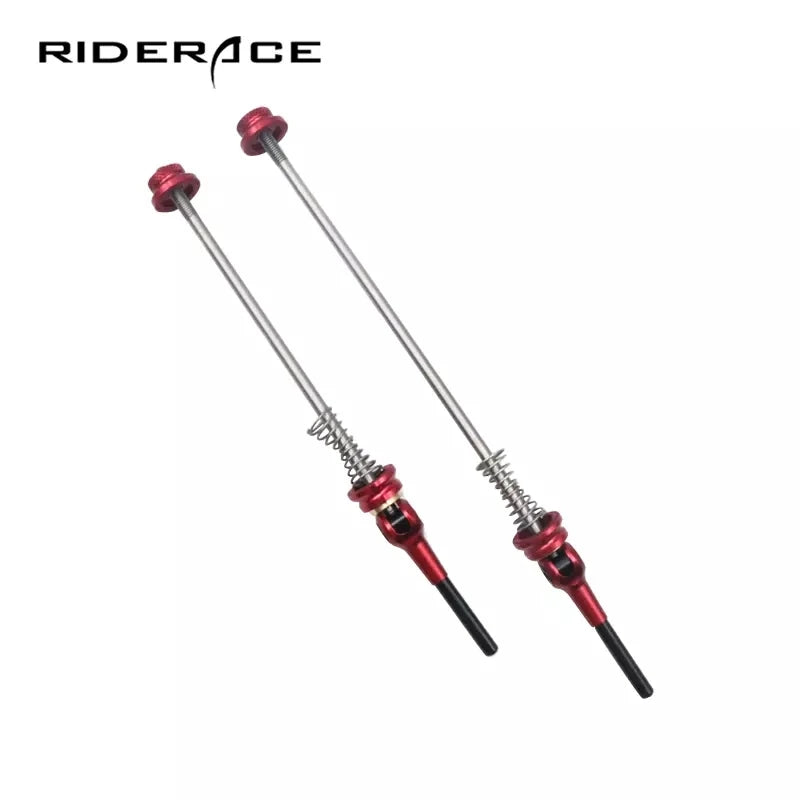 RIDERACE Titanium Ti Quick Release Skewer for Mountain MTB Bicycle Cycling Wheel Hub QR Skewer Lever Lightweight Road Bike Parts