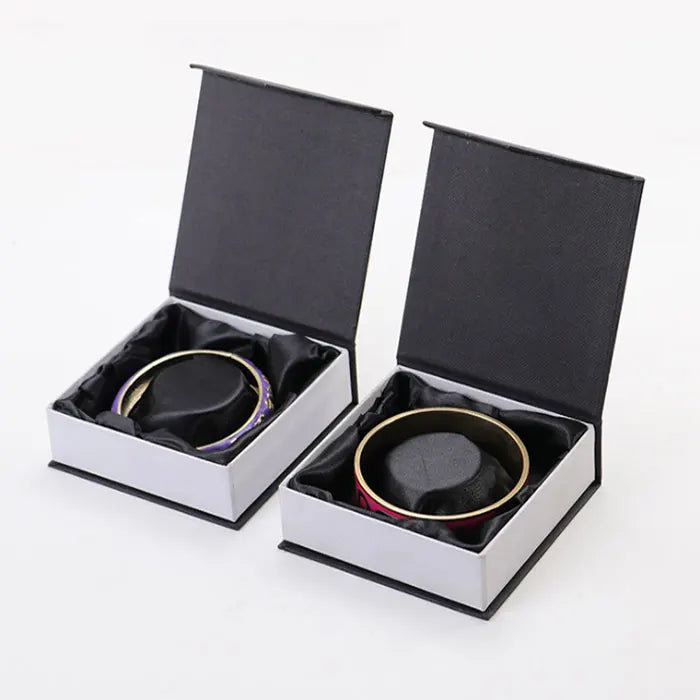 Custom Luxury Recycled Materials Cardboard Jewelry Packaging with Matt Lamination & Embossing Folders Boite a Bijoux