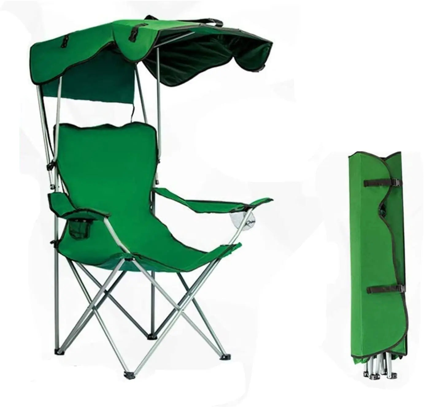 Woqi Outdoor Folding Camp Chair with Sunshade Carry Bag Wholesale Cheap Easy Carry for Camping
