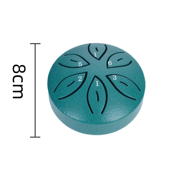 Portable Mini 6 Note Steel Tongue Drum Handpan for Beginners Children Music Therapy and Sound Healing