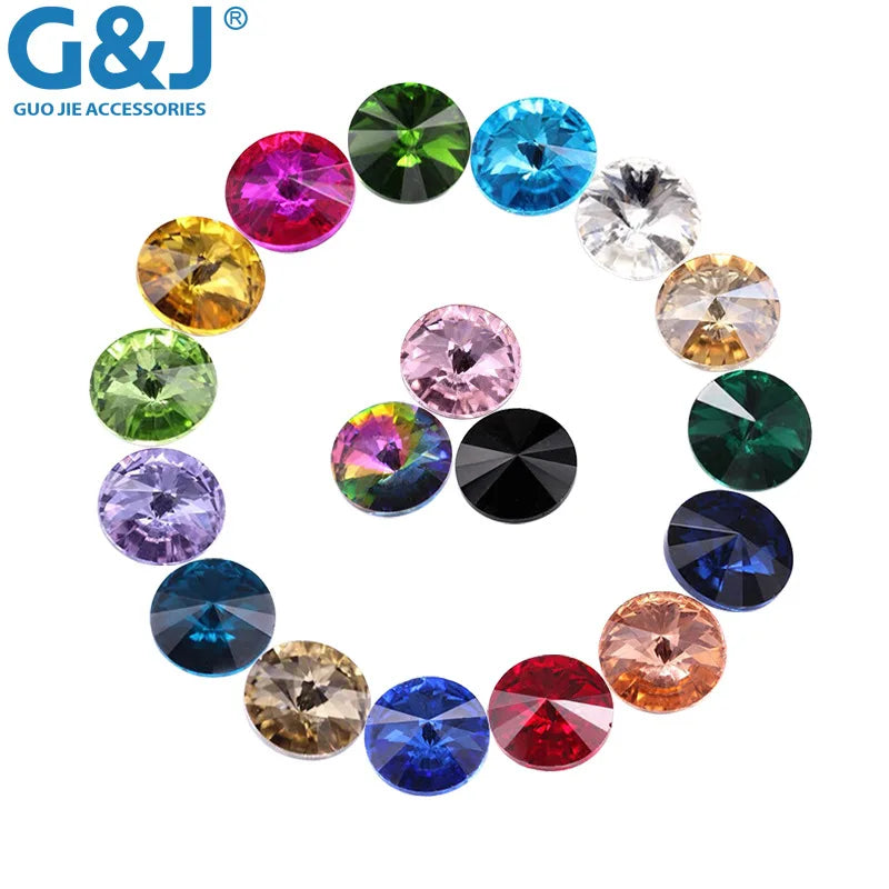Hot Selling Round Flat Back Acrylic Satellite Diamond Pointed Bottom DIY Head Accessories Rhinestones Product Type