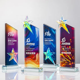 Various New Customized Crystal Music Trophies Outstanding Employee Award Collection Personalized Company Tradeshow Giveaways