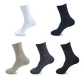 Summer Breathable Design Bamboo Soft Solid Color Men Black Grey Crew Bamboo Socks Men
