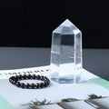 Healing Faceted Single Point Clear Crystal Wand Polished Tumbled Stones Other Crystal Crafts