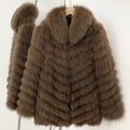OFTBUY Brazil Hot Sale Real Fox Fur Coat Women Reversible Double Sided Jacket Custom Color OEM Wholesale Short 60cm Long 70cm