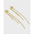 S925 Sterling Silver Dangling Long Tassel Earrings INS Chain Ear Wire Designer Earrings Fashion Jewelry Earring Women Gift