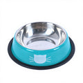 Eco-Friendly Anti-Skid Feeder Easy Clean Stainless Steel Cat Bowls Set with 200ml Capacity Multi Colors Food Water Bowl for Cats