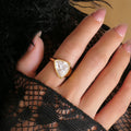 NEW VINTAGE TRIANGULAR BIG ZIRCON RING Dazan SUMMER 2025 18k PVD Gold Plated Stainless Steel SPRING RUNWAY LUXURY JEWELRY