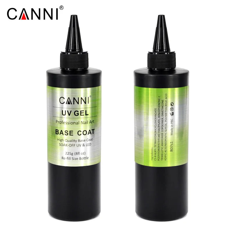 2025 OEM CANNI New Nail Art Products 225g Long Lasting Gel Polish Uv Nails Top Gel Non-wipe Soak off Non Clean Nail Gel Polish