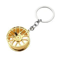 Creative Car Keychain Wheel Rim Model Key Chain with Brake Discs Car Wheels Hub Luxury Keys Rings Auto Parts Pendant Decoration