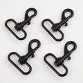 Stocked 38mm Black Eye Swivel Snap Hook Dog Leash Eye Bolt Snap Swivel Hook 1.5 Inch Alloy Dog Hook Clasps for Bag