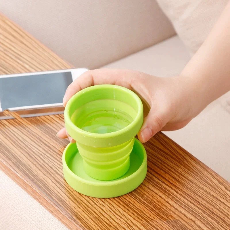Manufacturer Wholesale Eco-Friendly Durable 200ml Portable Foldable Silicone Travel Coffee Cup for Outdoor Use