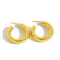 Fashion Jewelry Earrings Chunky Gold Hoops 925 Sterling Silver Hoop Earrings Gold Plated Jewelry for Women