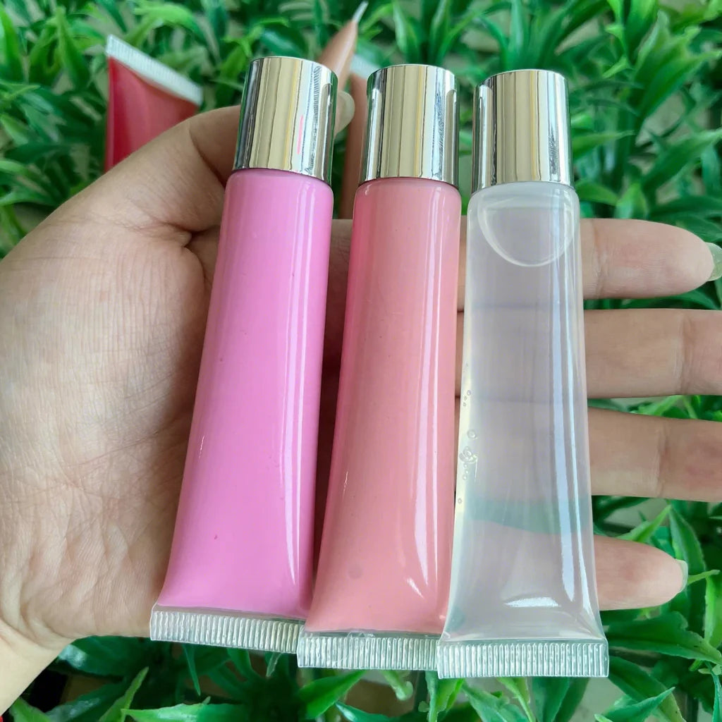 Mint Flavor Organic Hyaluronic Acid Vitamin E Vegan Volumizer Custom Logo Pigmented Lip Plumping Gloss