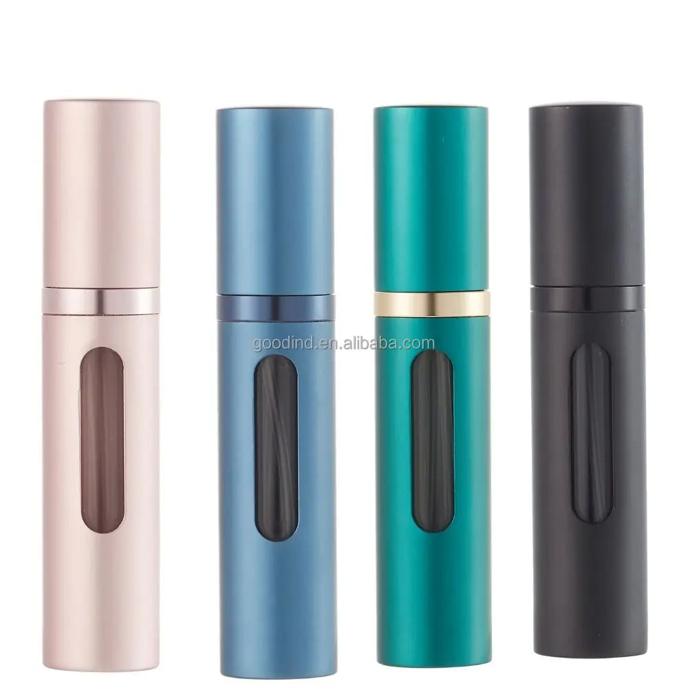 Quality Recyclable 5ml Perfume Atomizer Refillable Colorful Aluminium Pump Sprayer Custom Logo Travel Perfume Bottle