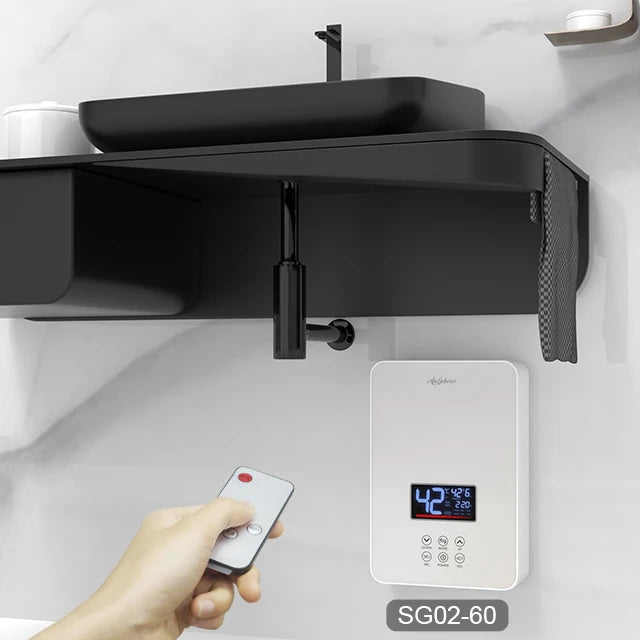 Remote Function Control Mini Portable Tankless Hot Kitchen Water Heater Electric