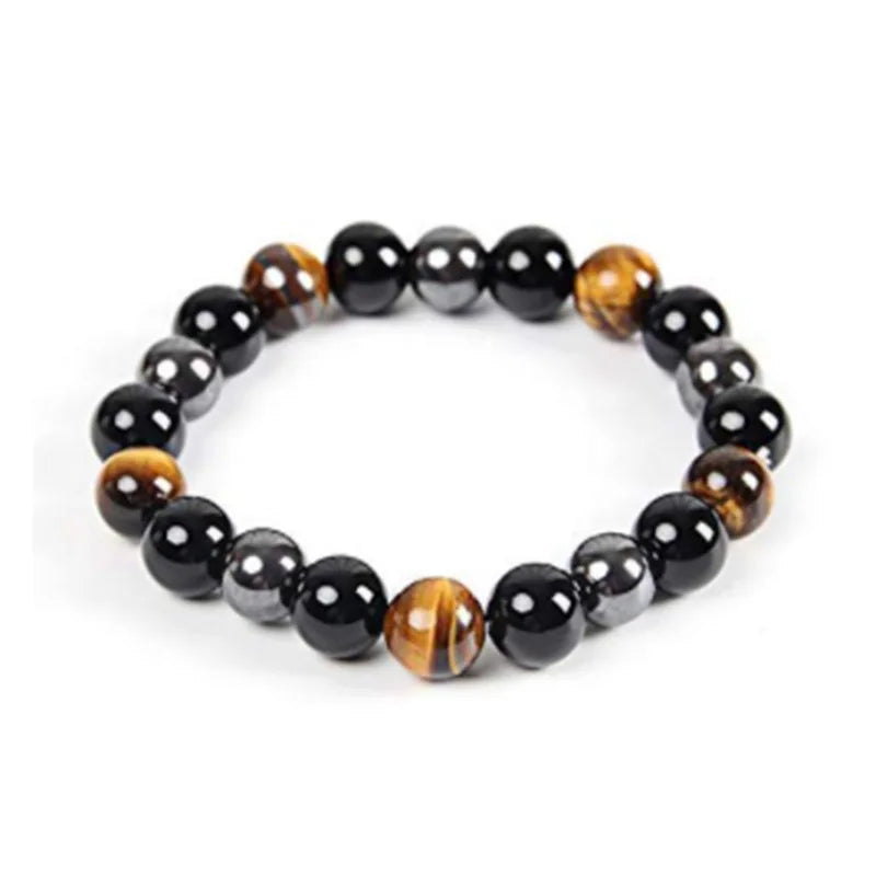 New Arrival Men's Classic Style Healing Stone Hematite Beads Bracelet for Gift Anniversary or Party Factory Supply Bulk