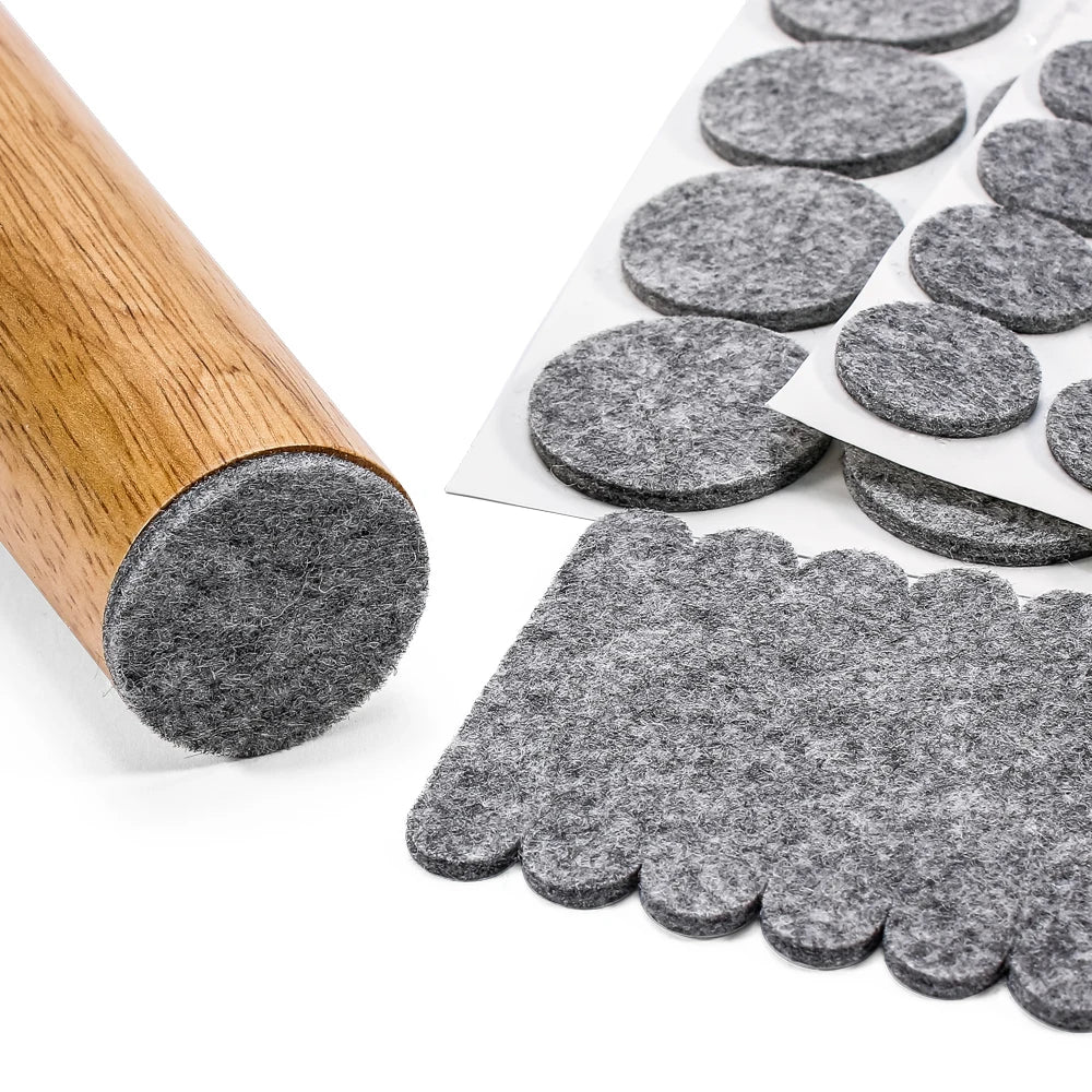 Spot Sale New Products 1MOQ 255/208pieces No Noise Felt Floor Protector Self Adhesive Felt Furniture Pads