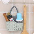 Modern Plastic Kitchen Organizer Sink Shelf Drain Rack Silicone Storage Basket for Cleaning Including Soap Sponge Organizer