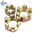 Hexagon Slotted Nut Color-Plated Zinc with Steel and Stainless Steel Nut Manufacturer High Strength Bolt and Nuts