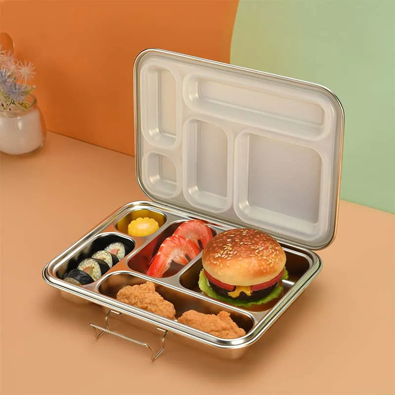 Wholesale Aohea Kids Storage Container Custom Boxes Bento Food Containers Metal Lunchbox 304 Stainless Steel Lunch Box