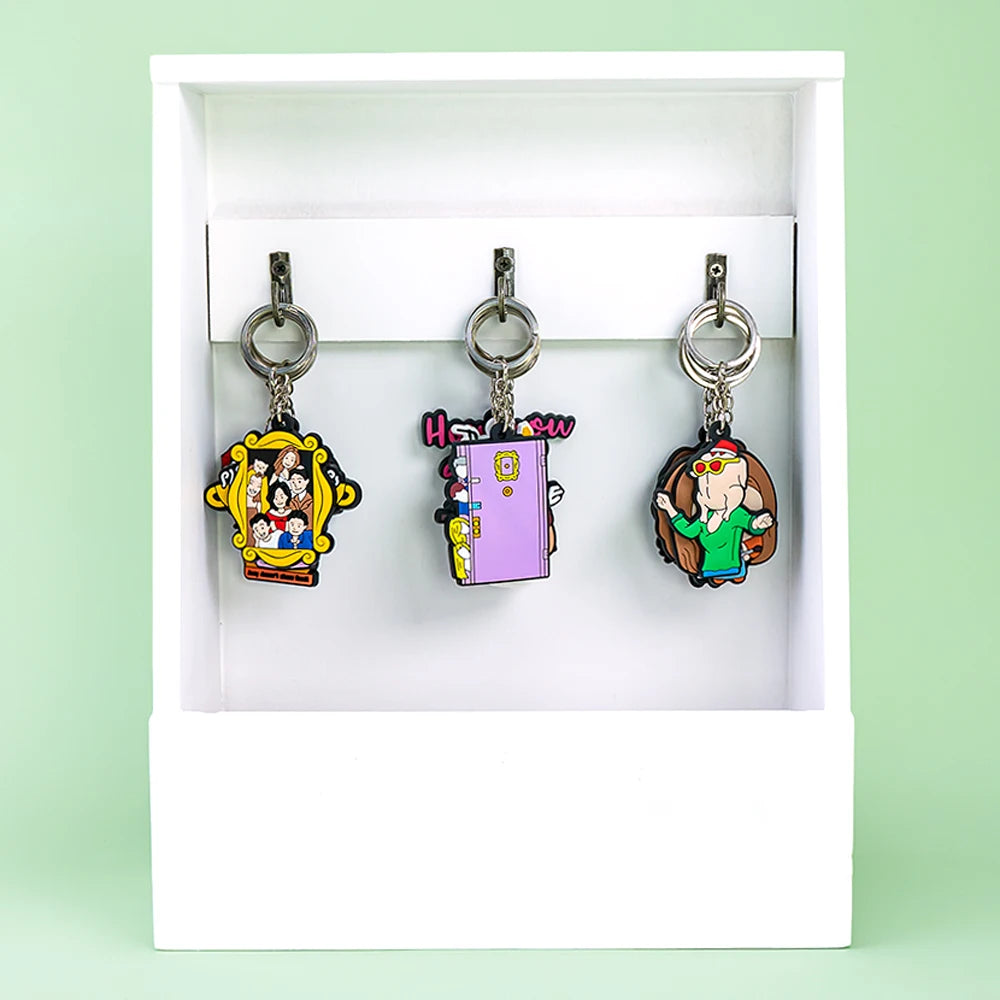 Personalized Custom Friends TV Show Keychain PVC Keyring with Central Perk Coffee Cup for Bulk Orders & Kawaii Keychains