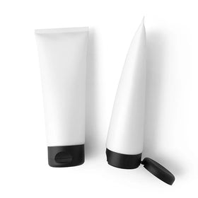 200ml Clear Frosted Matte White Cosmetic Plastic Flat Screw Cap Soft Tube Empty Facial Cleanser Hand Cream Body Milk Squeeze