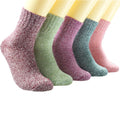 Winter Merino Women Full Terry Thick Warm Colorful Wool Socks