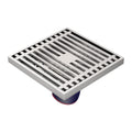 OEM Square Bathroom Brass Shower Drain Copper Brushed Nickel Floor Trap with Anti Odor Drainer High Flow Rate Floor Drain