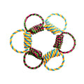 Medium and Large Dog Toys Cotton Rope Hand Loop Pet Dog Toy Colorful Chew Training Therapy Dog Toy Rope Ball