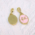 CZ8580 Fashion 18k Gold CZ Charm Gold Plated Rainbow Enamel Fe Faith on Oval Star Heart Charms Pendants for Women Necklace