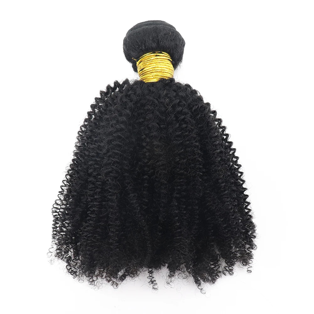 Wholesale Natural Black Human Hair Bundle Cuticle Aligned 3C 4A Kinky Curly Hair Bundles Virgin Human Hair Extension