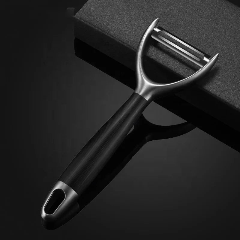 Premium Black Best Sell Kitchen 2 Piece Stainless Steel Y Shape Potato Carrot Fruit Vegetable Peeler  Set