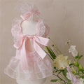 2025 Summer Pet Dog Bow Ballet Skirt+Headwear