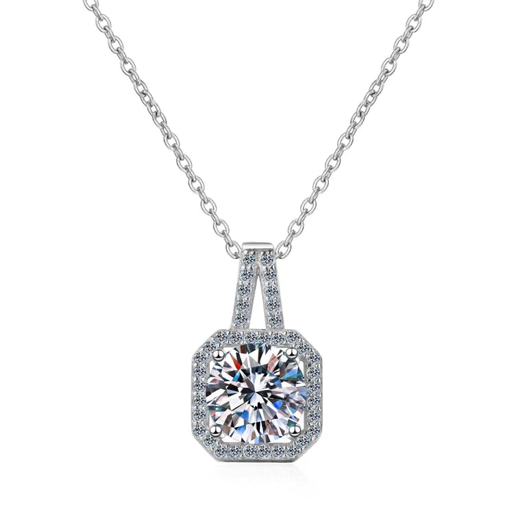 Vintage Design Sterling Silver 5A Cubic Zircon Women Luxury Pendant Necklace