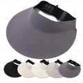 Factory Direct Custom Embroidery Logo Wide Brim UV Protection Empty Top Caps Seamless Sunblock Foldable Beach Sun Visor Hats