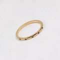 Fenny 18K Gold Plated Waterproof&No Fade Permanent Minimalist Fine Zirconia Fold Wear Stainless Steel Ring for Women