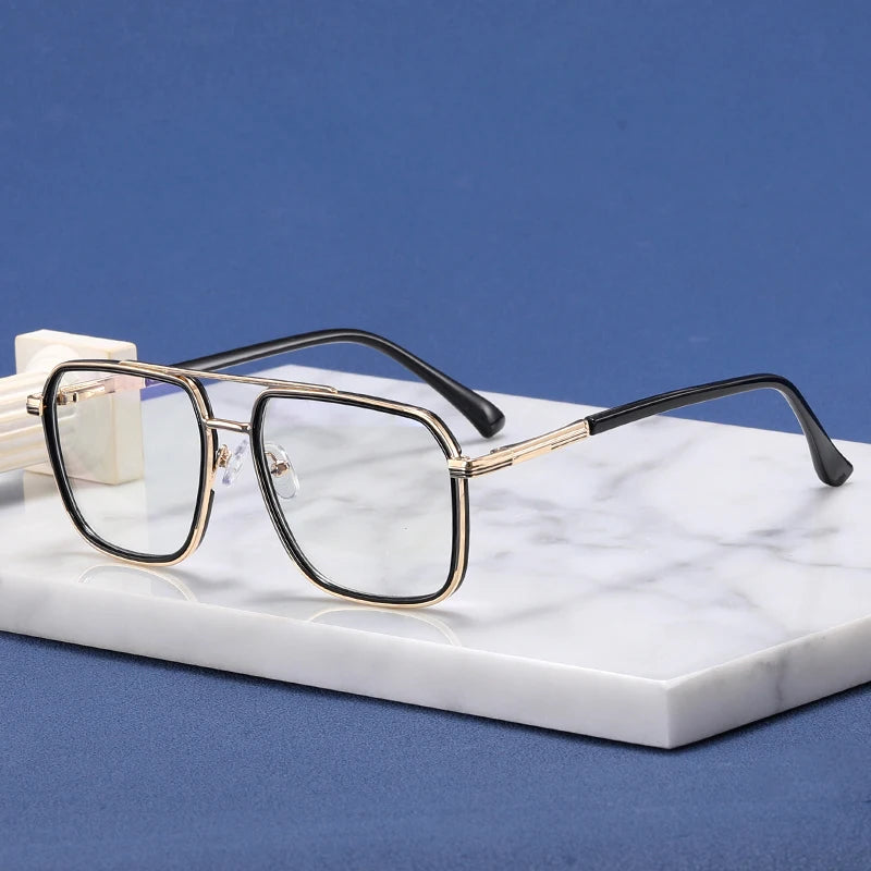 MS 97747 Men's Blue Frame Optical Glasses High Quality TR90 Material Double Bridge Large Frame Anti-Blue Light for Reading MegaBDM