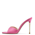 Women Fashion Slippers Ladies Metal Spike Sandals Female Summer Shoes High Heel Mule Shoes