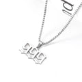 Fashion Stainless Steel 999 Angel Number Necklace for Men Boys Custom 111 222 333 444 555 666 777 888 999 Lucky Number Necklaces
