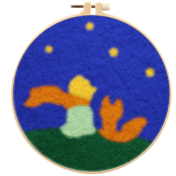 For CHENISTORY DIY Wool Felting Painting Embroidery Frame Handmade Needle Wool Painting Picture Canvas Home Decors Crafts