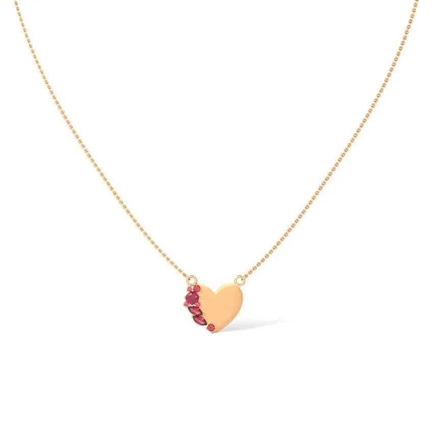 LOZRUNVE Silver 925 Cubic Zirconia Multi Shape CZ Sweet Heart Personalized Necklace Wholesale