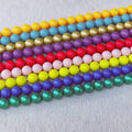 Wholesale Natural   4MM 6MM  8MM 10MM 12MM Round Shape Matte Shell Pearl  Loose Beads for Jewelry Making