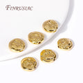 13X4.5MM 18K Gold Plated Brass Metal Spacer Beads Flat Round DIY Beading Jewelry Accessories Metal Separators Beads Findings